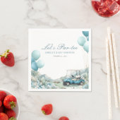 Golf Let's Par-tee Blue Baby Shower Servet (Insitu)