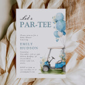 Golf Let's Par-tee Boy Baby Shower Kaart