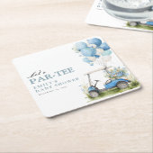 Golf Let's Par-tee Boy Baby Shower Kartonnen Onderzetters (Schuin)