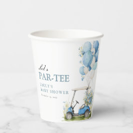 Golf Let's Par-tee Boy Baby Shower Papieren Bekers