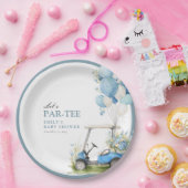 Golf Let's Par-tee Boy Baby Shower Papieren Bordje (Feest)