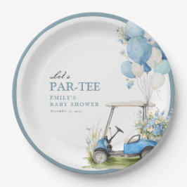 Golf Let's Par-tee Boy Baby Shower Papieren Bordje