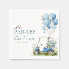 Golf Let's Par-tee Boy Baby Shower Servet