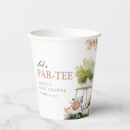 Golf Let's Par-tee Girl Baby Shower Papieren Bekers