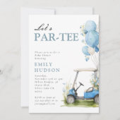 Golf Let's Par-tee Jongens Baby Shower Kaart (Voorkant)