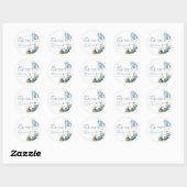 Golf Let's Par-tee Jongens Baby Shower Ronde Sticker (Vel)