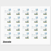 Golf Let's Par-tee Jongens Baby Shower Vierkante Sticker (Vel)