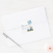 Golf Let's Par-tee Jongens Baby Shower Vierkante Sticker (Envelop)
