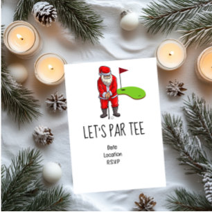 Golf Let's Par tee kerstfeest voor golfer Kaart