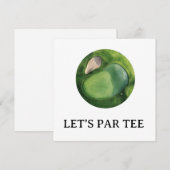 Golf Let's Par tee met golfbaan Kaart (Voorkant / Achterkant)