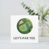 Golf Let's Par tee met golfbaan Kaart (Staand voorkant)
