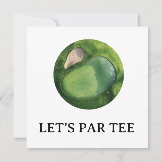 Golf Let's Par tee met golfbaan Kaart (Voorkant)