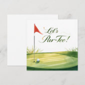 Golf Let's Par tee met golfbaan Kaart (Voorkant / Achterkant)