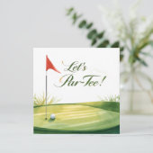 Golf Let's Par tee met golfbaan Kaart (Staand voorkant)