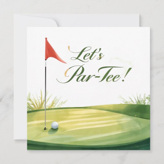 Golf Let's Par tee met golfbaan Kaart (Voorkant)
