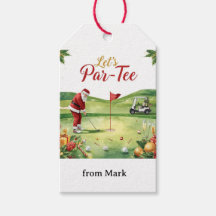 Golf Let's Par tee met golfvlag op groen wit
