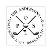 Golf Let's Par-Tee Naam Retouradres Zelfinktende Stempel (Design)