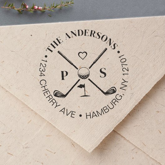 Golf Let's Par-Tee Naam Retouradres Zelfinktende Stempel