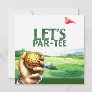 Golf Let's Par-Tee Putting Green Feestje Kaart