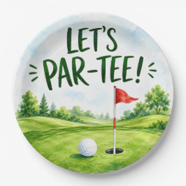 Golf Let's Par-Tee Putting Green Feestje Papieren Bordje