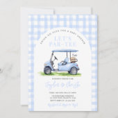 Golf Let's Par-Tee Tee Time Baby Shower Kaart (Voorkant)