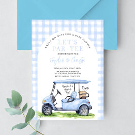 Golf Let's Par-Tee Tee Time Baby Shower Uitnodigin Kaart
