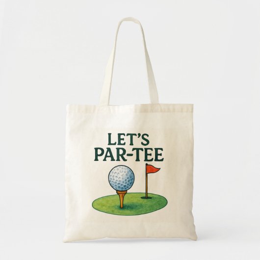 Golf Let's Par tee Tote Bag (Voorkant)