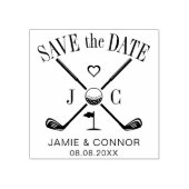 Golf Let's Par-Tee Trouw Save the Date Rubberstempel (Afrduk)