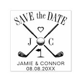 Golf Let's Par-Tee Trouw Save the Date Zelfinktende Stempel (Design)