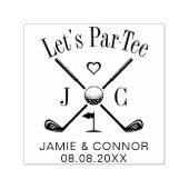 Golf Let's Par-Tee Trouw Save the Date Zelfinktende Stempel (Design)