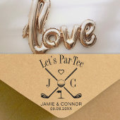 Golf Let's Par-Tee Trouw Save the Date Zelfinktende Stempel