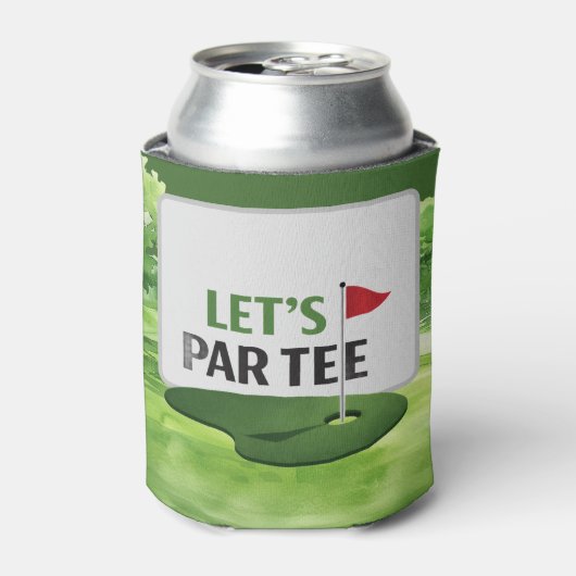 Golf Let's Par Tee voor golfer Blikjeskoeler (Blikje Voorkant)