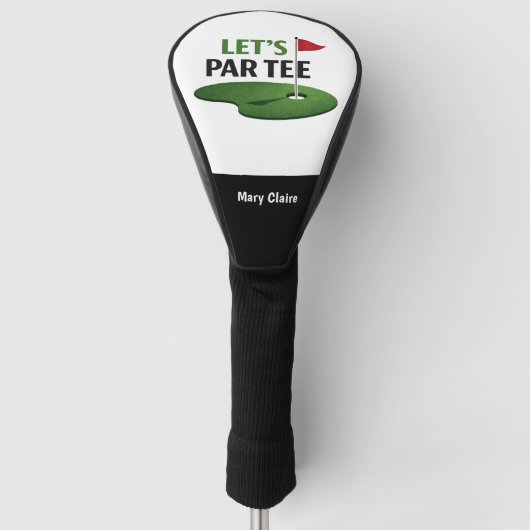 Golf Let's Par Tee voor Golfer Golfheadcover (Voorkant)