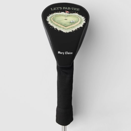 Golf Let's Par Tee voor Trouwfeest Golfheadcover (Voorkant)