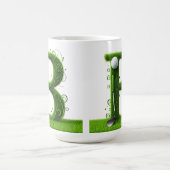 ⛳ Golf Letter B Monogram Moderne Elegante Cadeaubo Koffiemok (Center)
