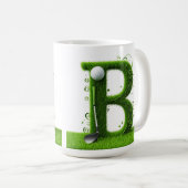 ⛳ Golf Letter B Monogram Moderne Elegante Cadeaubo Koffiemok (Voorkant rechts)