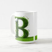 ⛳ Golf Letter B Monogram Moderne Elegante Cadeaubo Koffiemok (Voorkant links)