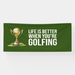 Golf Leven is beter je golf golfer partij Spandoek