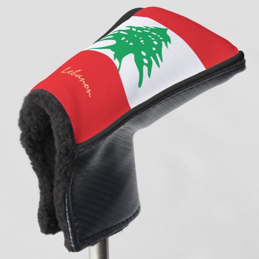 Golf Libanon en Libanese vlag/Golf Clubs Hoesjes Golfheadcover (3/4 voorkant)