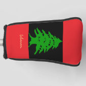 Golf Libanon en Libanese vlag RE / Golfclubs Hoesj Golfheadcover (Voorkant)