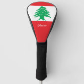 Golf Libanon & Libanese vlag / golfclubs Hoesjes Golfheadcover (Voorkant)