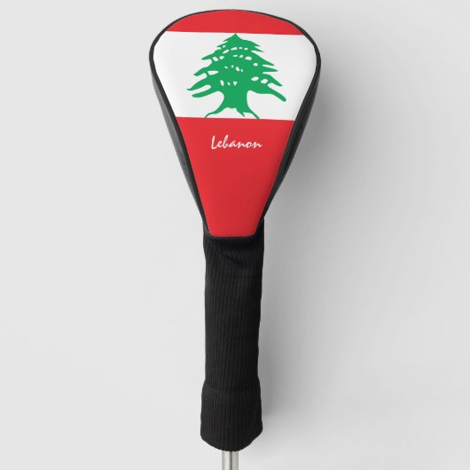 Golf Libanon & Libanese vlag / golfclubs Hoesjes Golfheadcover (Voorkant)