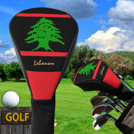 Golf Libanon & Libanese Vlag RE2 /Golfclubs Hoesje Golfheadcover