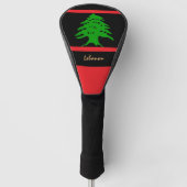 Golf Libanon & Libanese Vlag RE2 /Golfclubs Hoesje Golfheadcover (Voorkant)