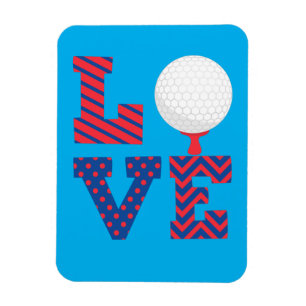Golf Liefde Woord Kunst Magneet
