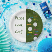 Golf-liefdesvogels met golfbal en t - shirts papieren bordje (Feest)