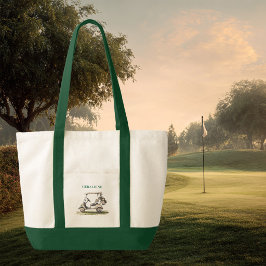 Golf Liefhebber Contrasterende Afwerking Tote Bag
