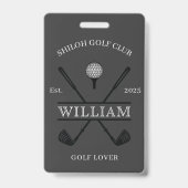Golf Liefhebber Cross Club Badge (Achterkant)