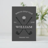 Golf Liefhebber Cross Club Bedankkaart (Staand voorkant)