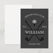 Golf Liefhebber Cross Club Bedankkaart (Voorkant / Achterkant)